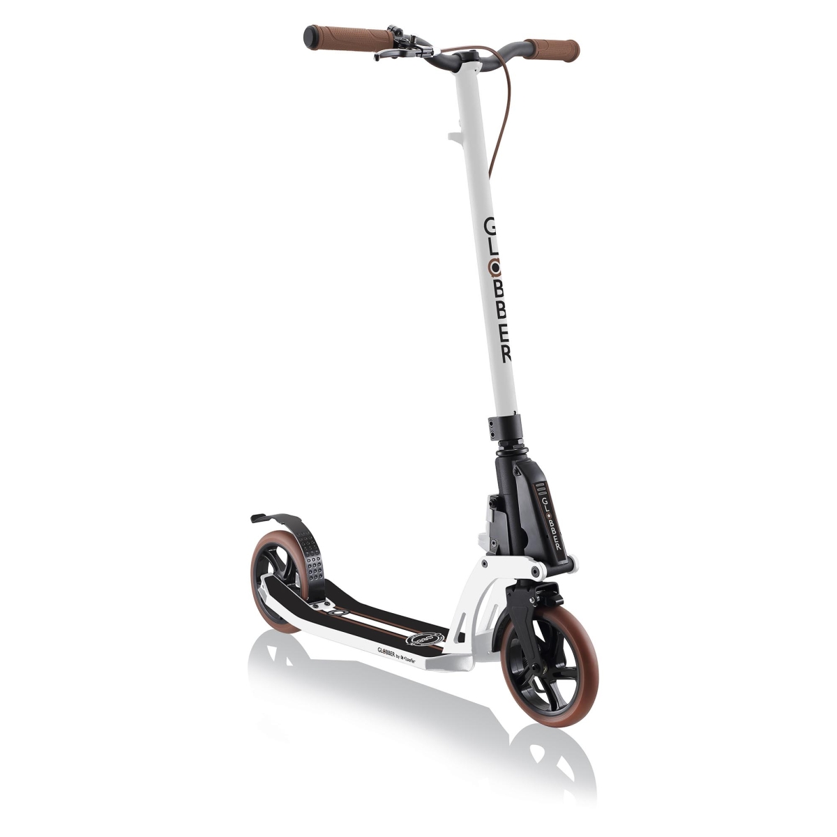 Trottinette ONE K 180 BR guidon fixe avec frein Vintage blanc, GLOBBER
