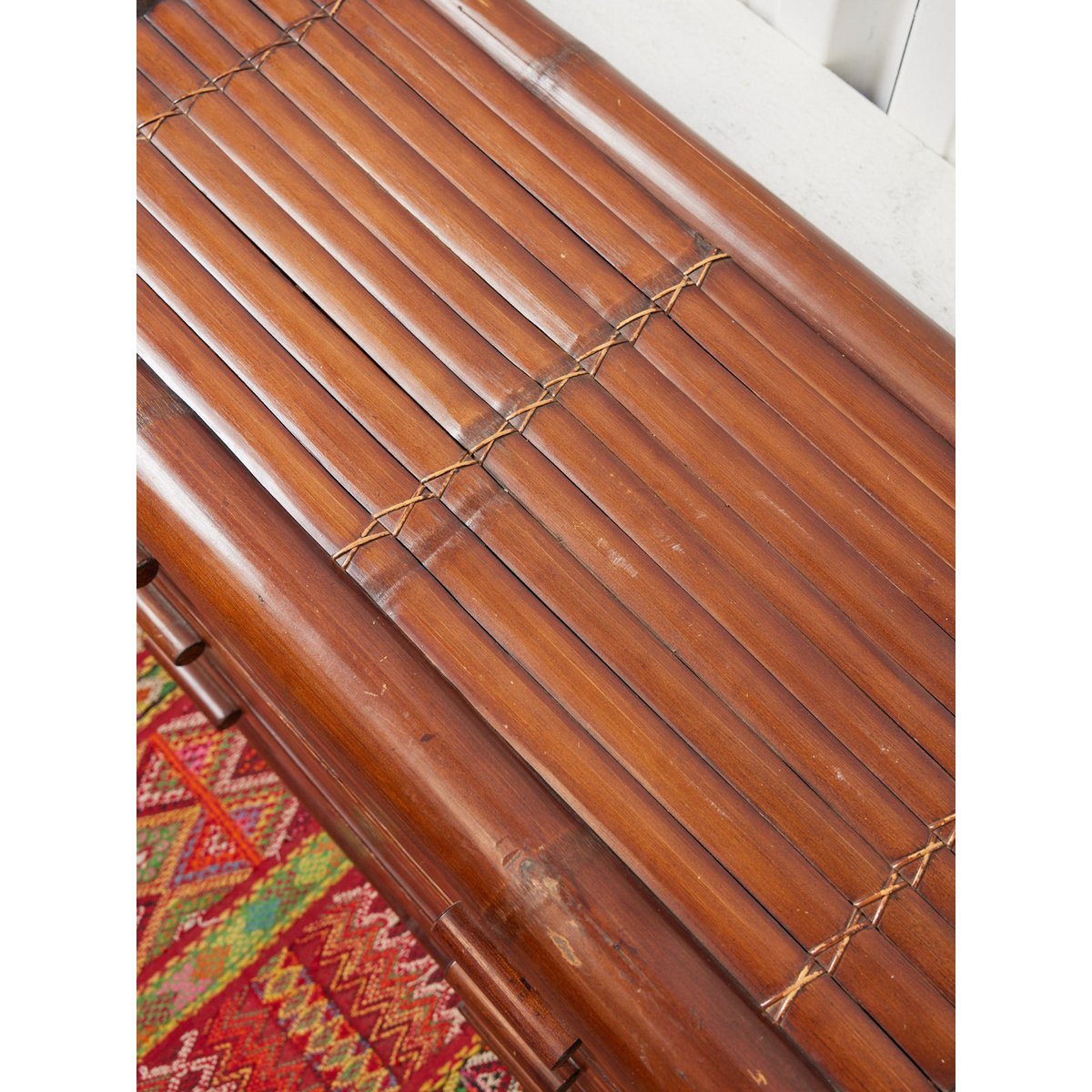 Commode en bambou Olga N°694 - Bon état bois foncé, DEBONGOUT