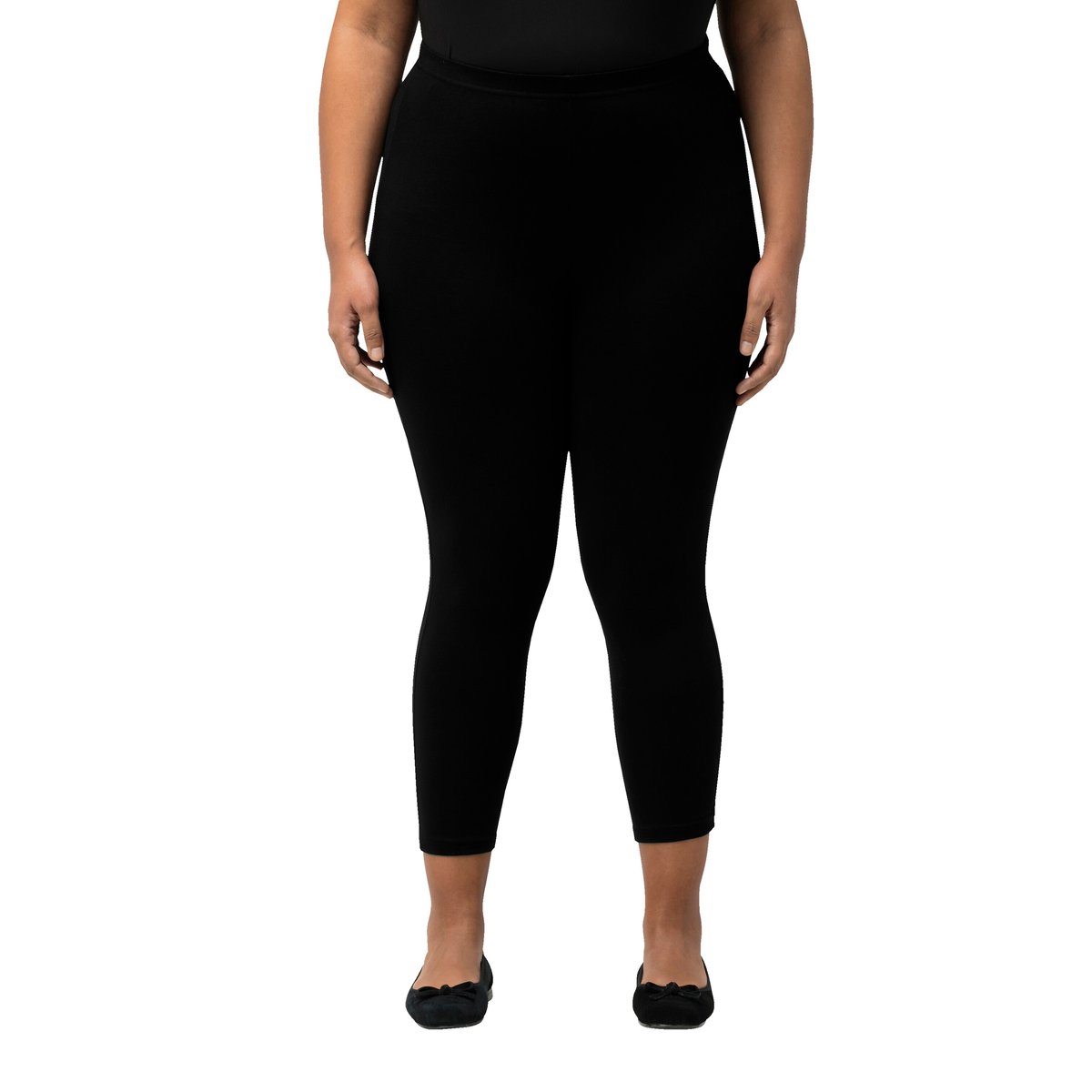 Legging 7/8 avec taille élastique noir, ULLA POPKEN