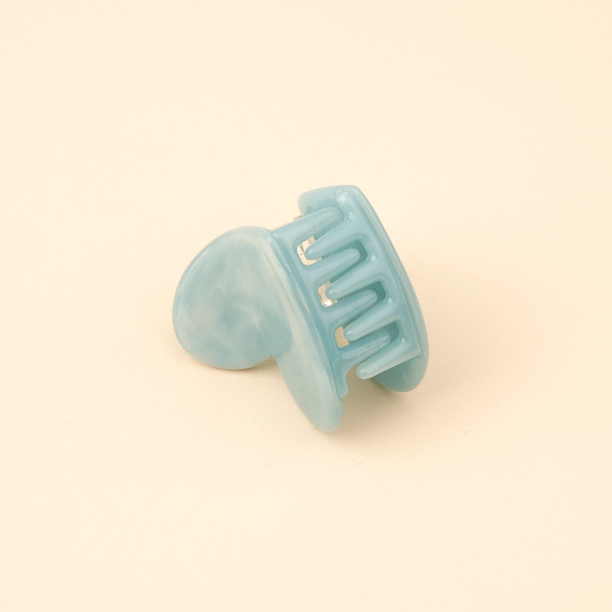 Mini pince à cheveux CŒUR BLEU bleu nacré, COUCOU SUZETTE