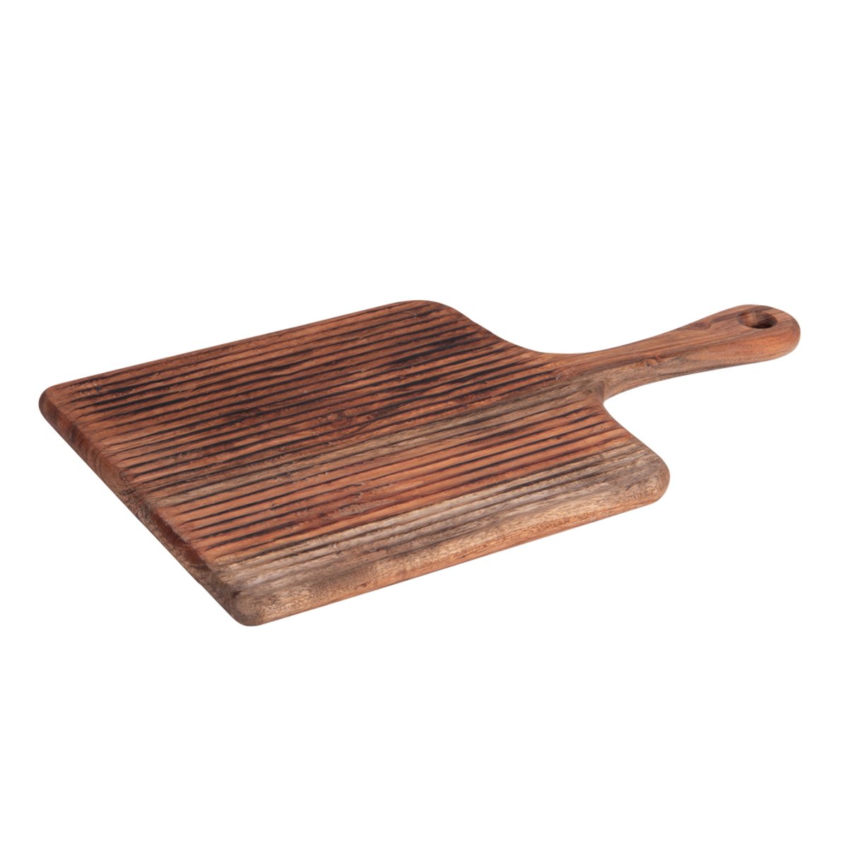 Planche à découper manche strié 44x25 cm Wild marron, TABLE PASSION