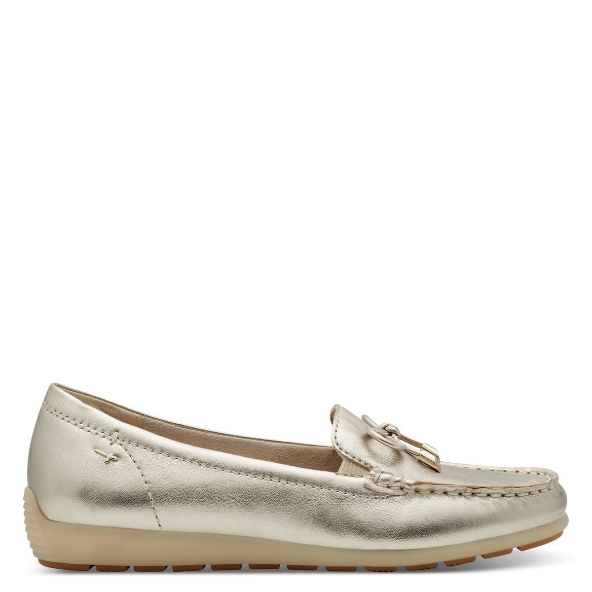 Slipper en cuir or clair, TAMARIS