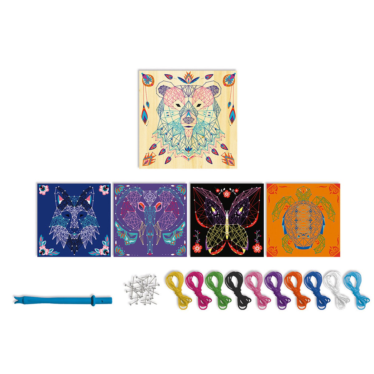 Kit Créatif - Fils Tendus Animaux multicolore, JANOD