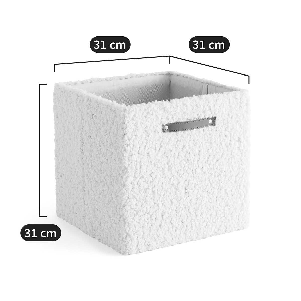Boklio Textured Folding Basket ecru , LA REDOUTE INTERIEURS