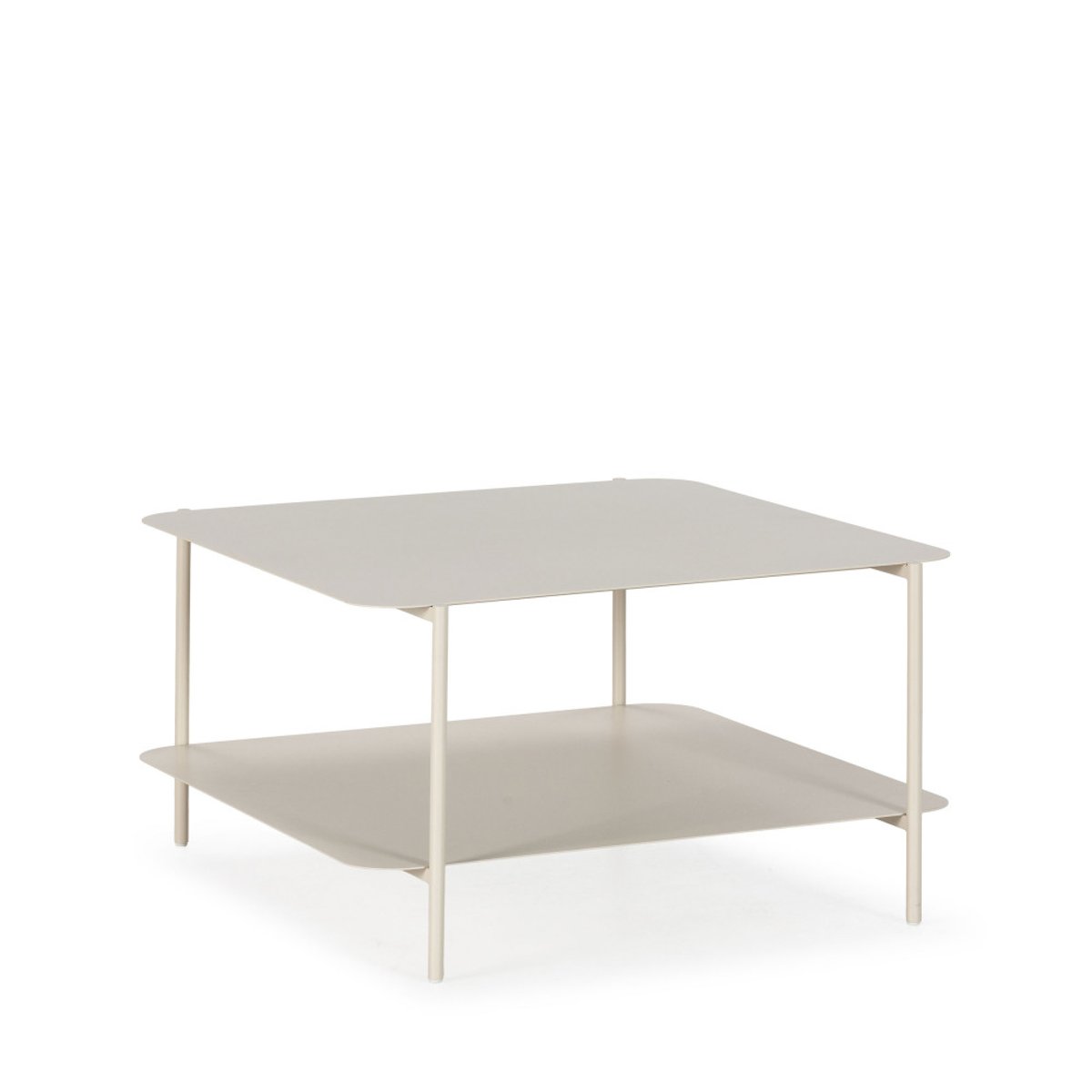 Table basse en métal à double plateau- JUDITH beige, DRAWER
