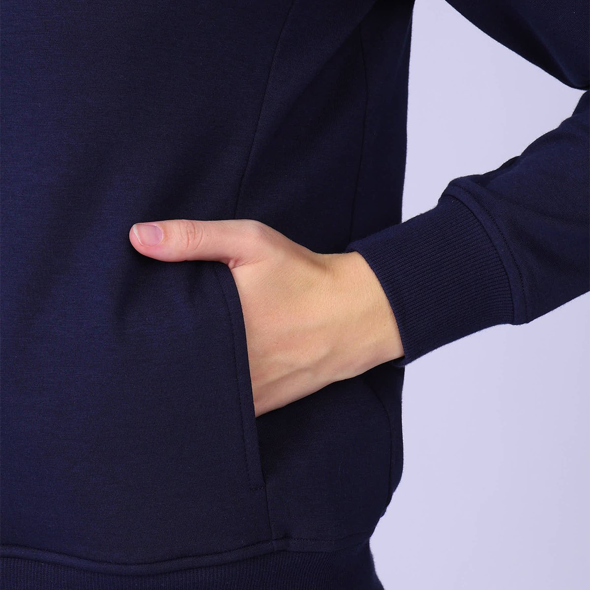 Sweat zippé à capuche Habbie bleu marine, MISE AU GREEN