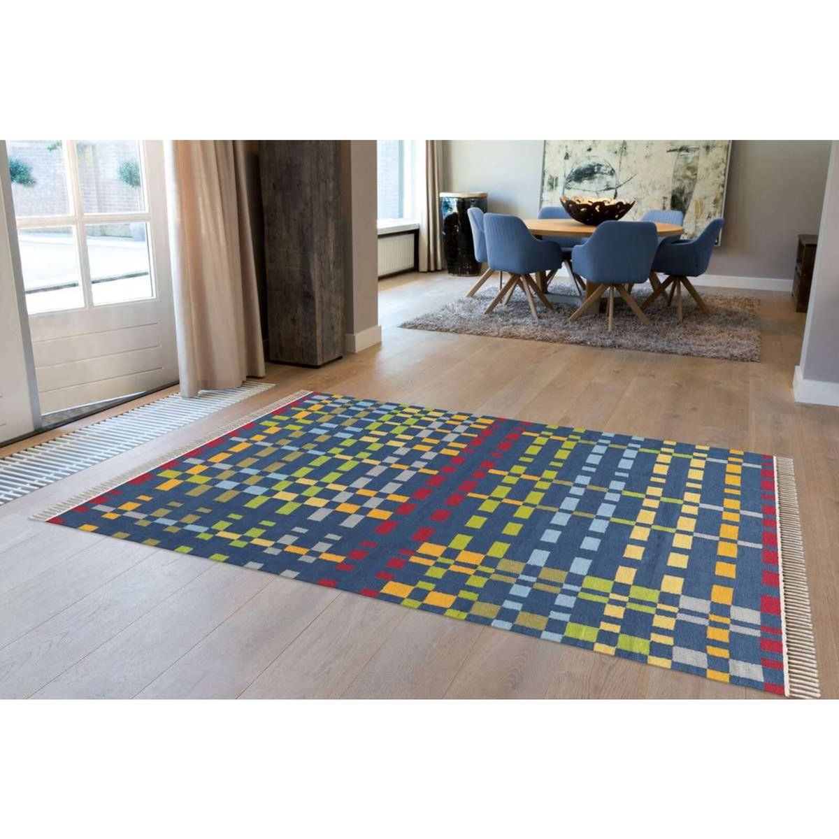 Tapis rectangulaire en laine fait main multicolore, ARTE ESPINA