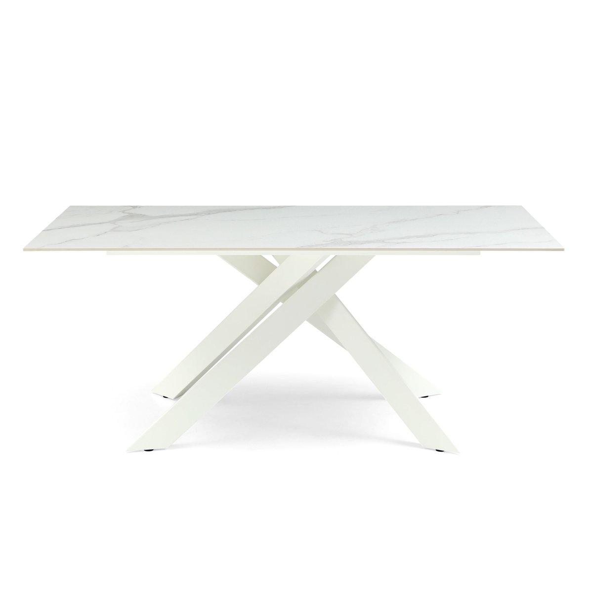Table repas 180cm céramique Nero Dorato Mat e blanc, ZAGO