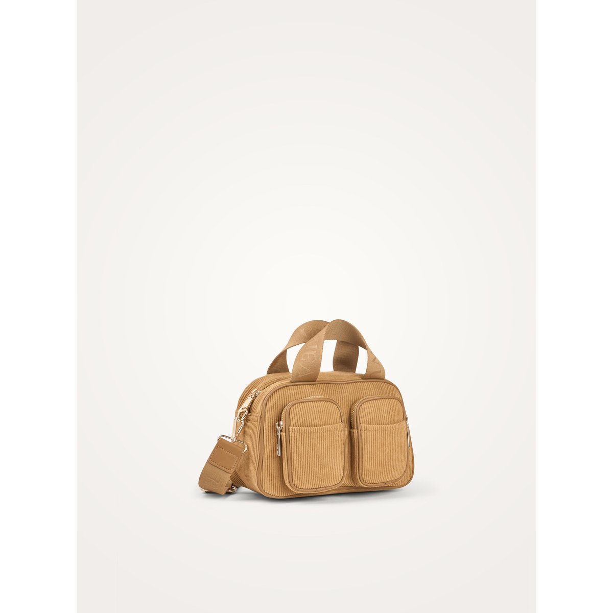 Mini sac bowling avec bandoulière Mini ODÉON camel, VANESSA WU