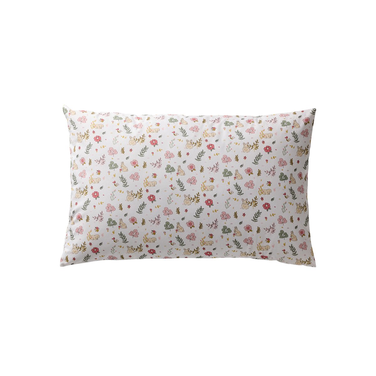Parure housse de couette + taie d'oreiller LAPIN ENCHANTÉ vieux rose, VERTBAUDET