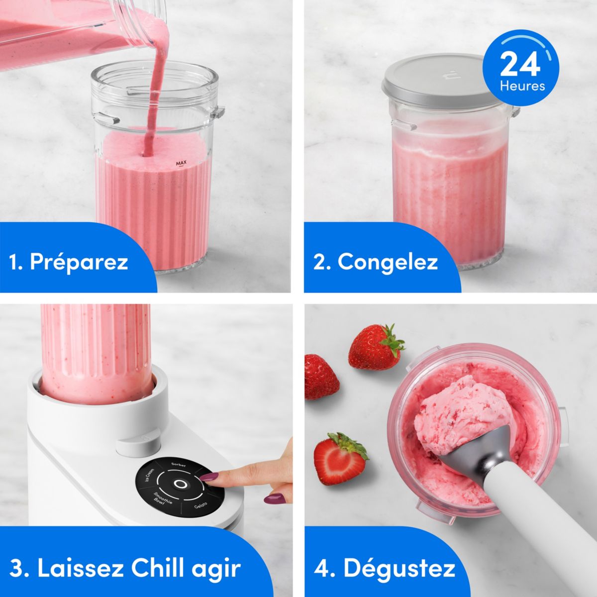 Sorbetière CHILL NBD0503W couleur unique, NUTRIBULLET