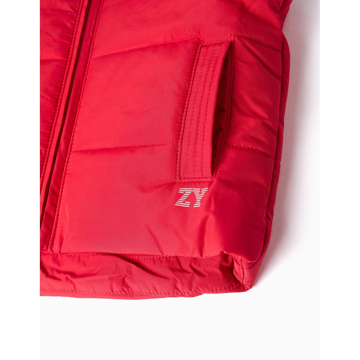 Doudoune sans manches avec doublure en polaire et poches latérales rouge, ZIPPY