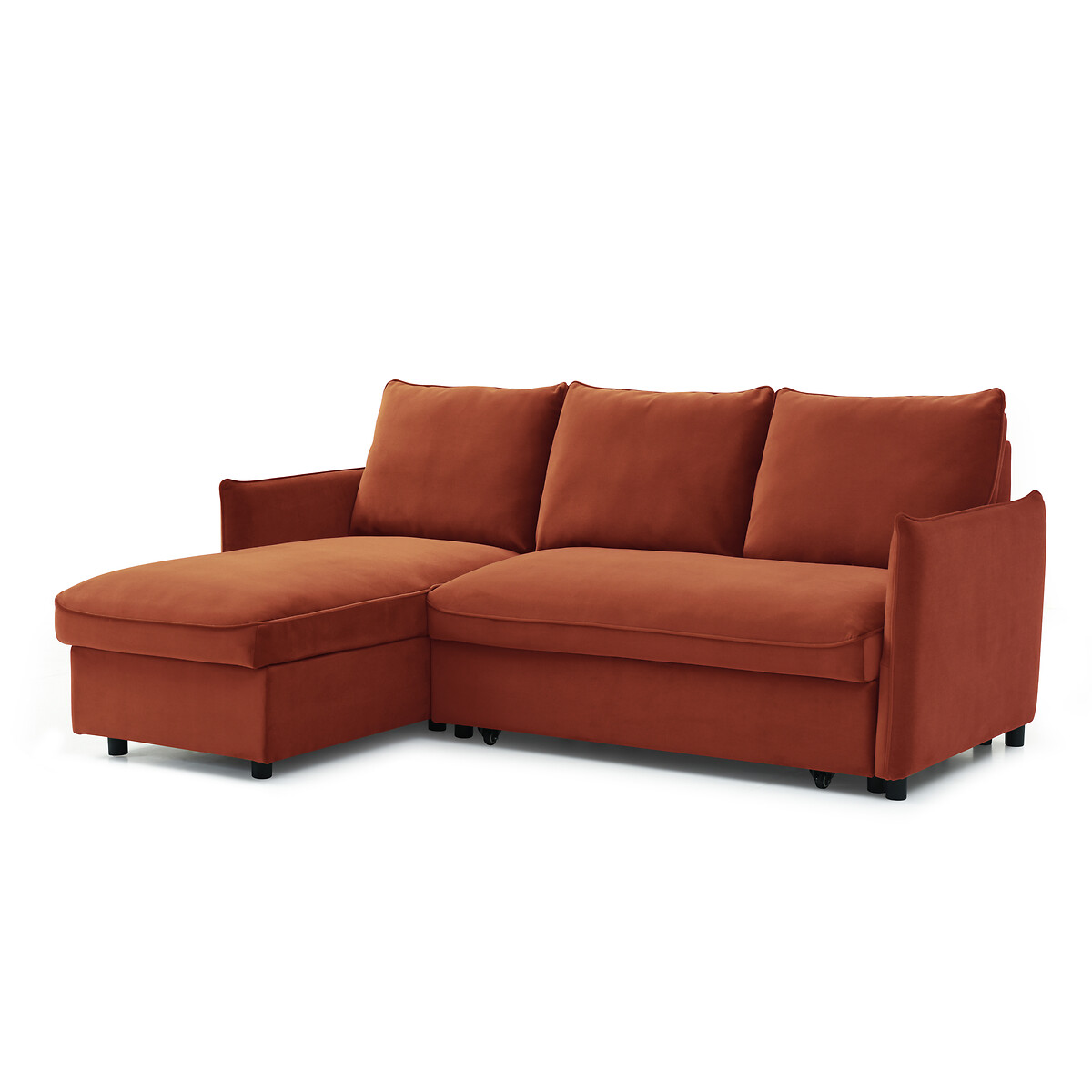 Beatrice Velvet Corner Sofa Bed orange, ÉDITÉ