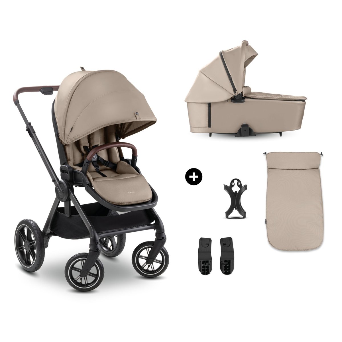 Poussette duo Comfort N Care Air Set Mocha couleur unique, HAUCK