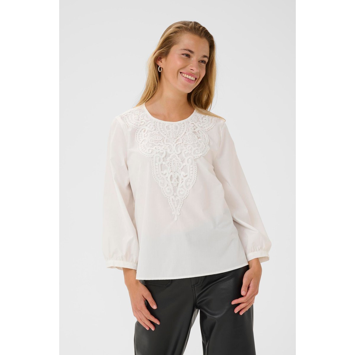Blouse à manches longues blanc chalk, KAFFE