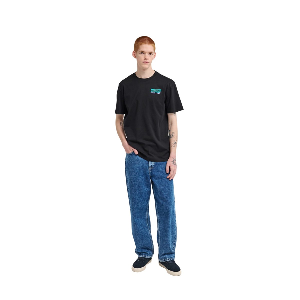 T-Shirt manches courtes TORN noir flint black, ELEMENT