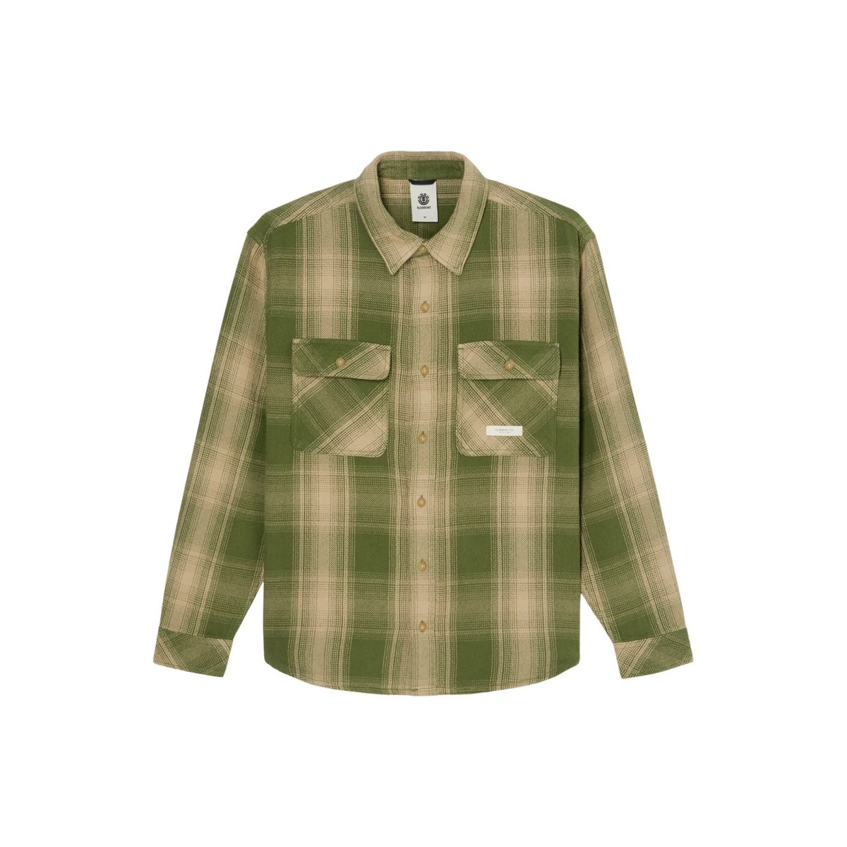 Chemise manches longues HUECO 2PKT MIDWEIGHT vert bronze green/aluminium, ELEMENT