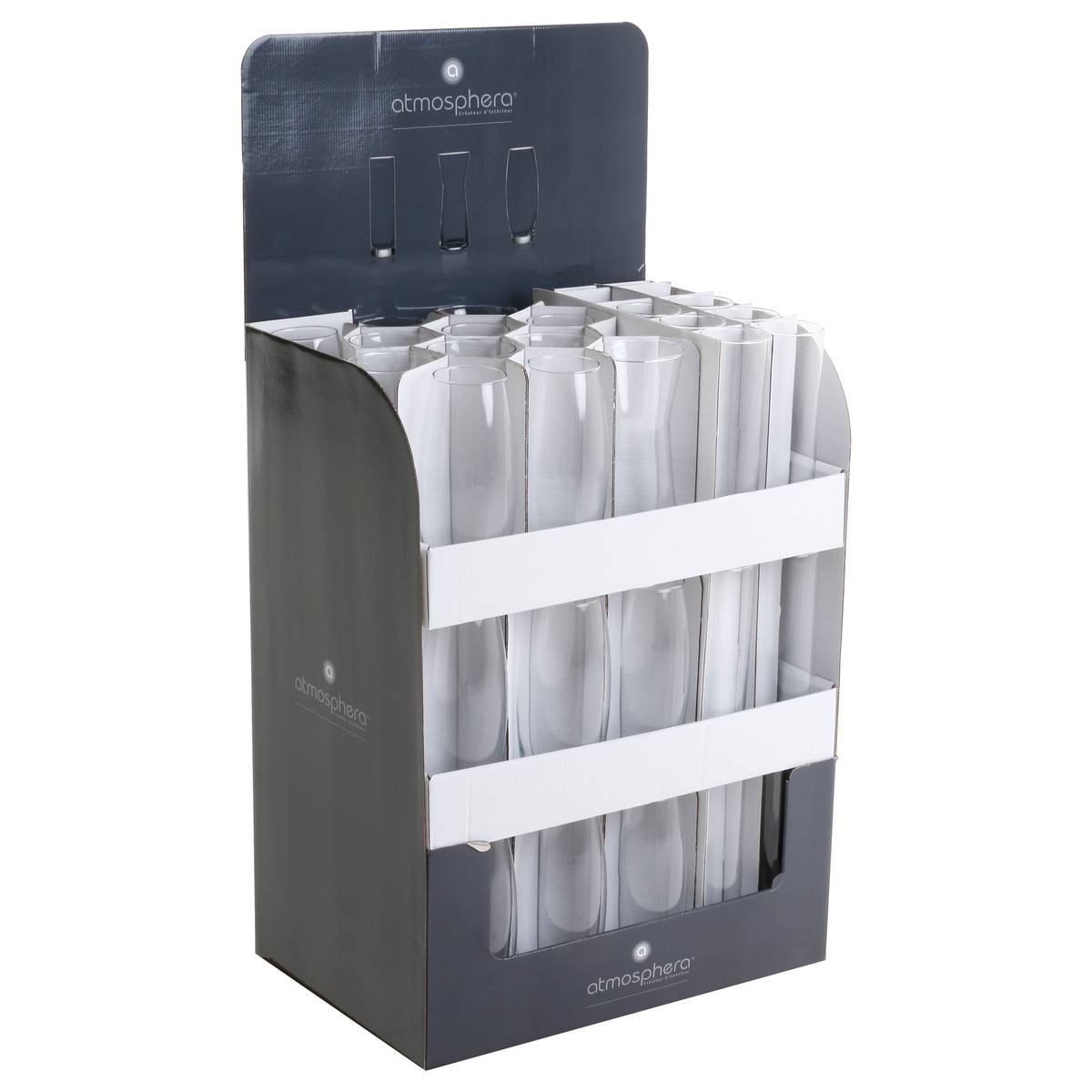 Vase en verre FLORA transparent, ATMOSPHERA