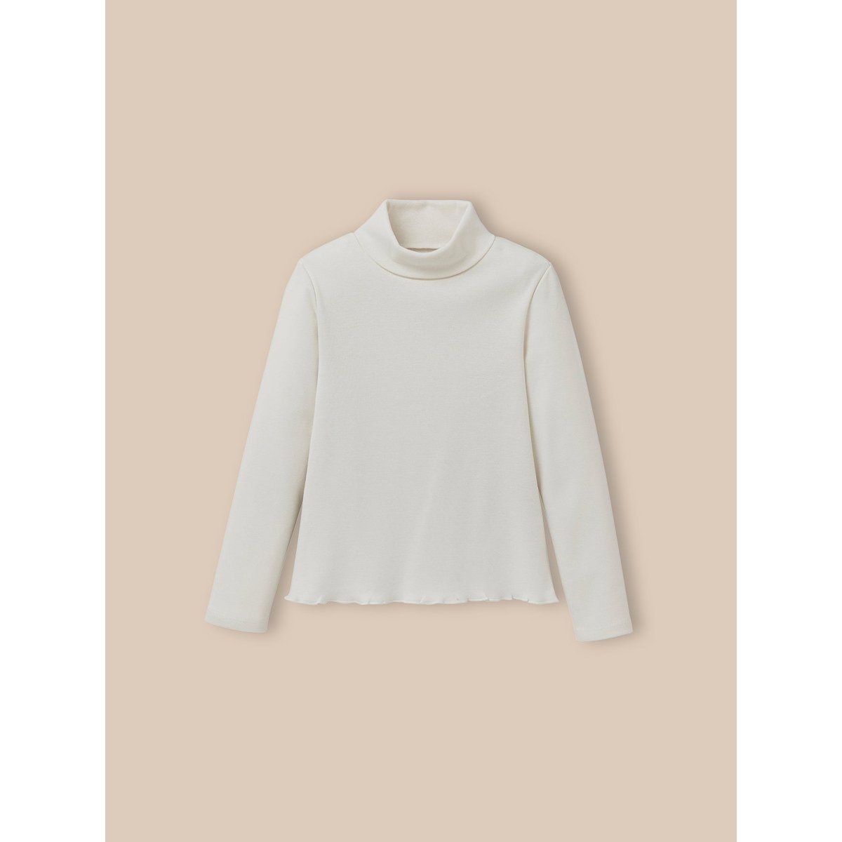 Sous-pull col montant - coton biologique ecru, CYRILLUS
