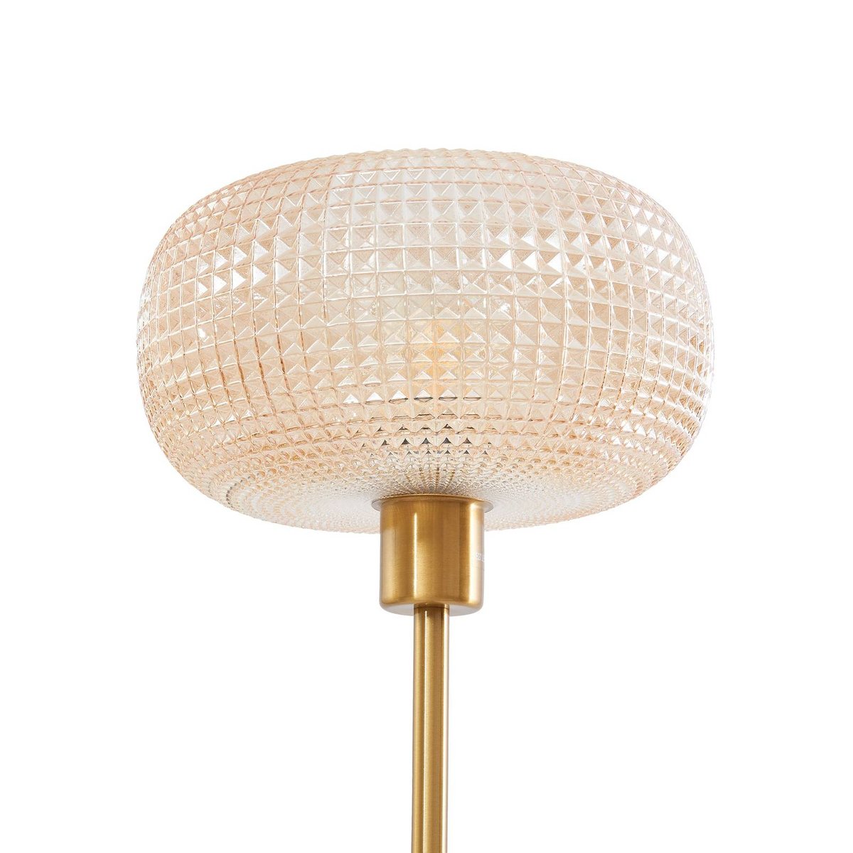 Lampadaire en métal moderne, Aliette ambre, or, LINDBY