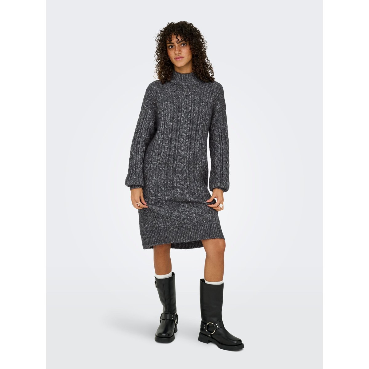Robe En Maille dark grey melange, ONLY
