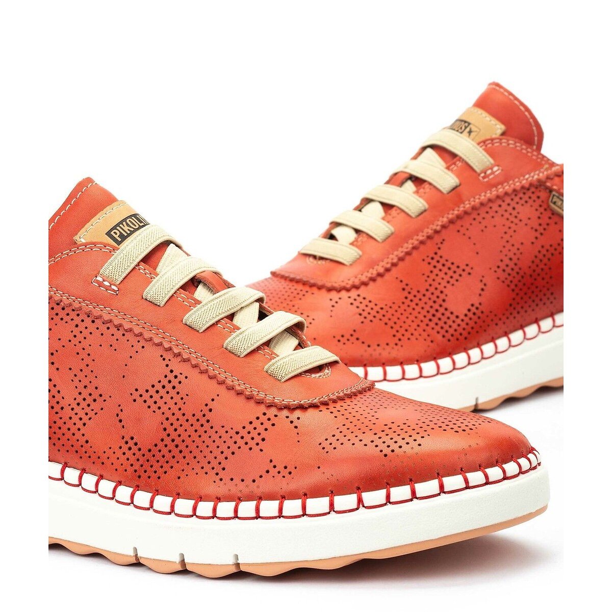 Baskets en cuir Arenas rouge, PIKOLINOS