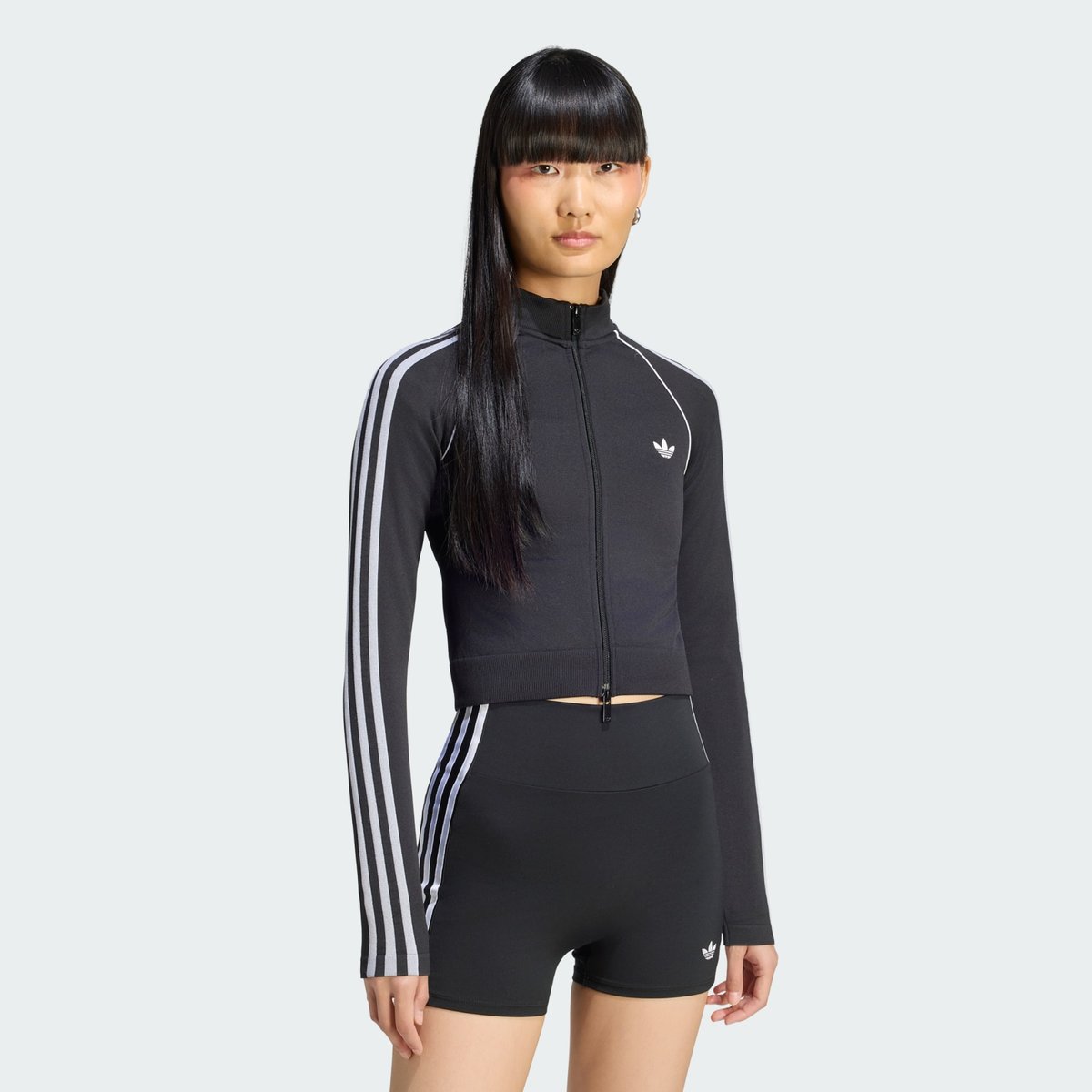 Veste De Survêtement Seamless Essentials 3 Stripes Veste De Survêtement Seamless Essentials 3 Stripes black, adidas Originals