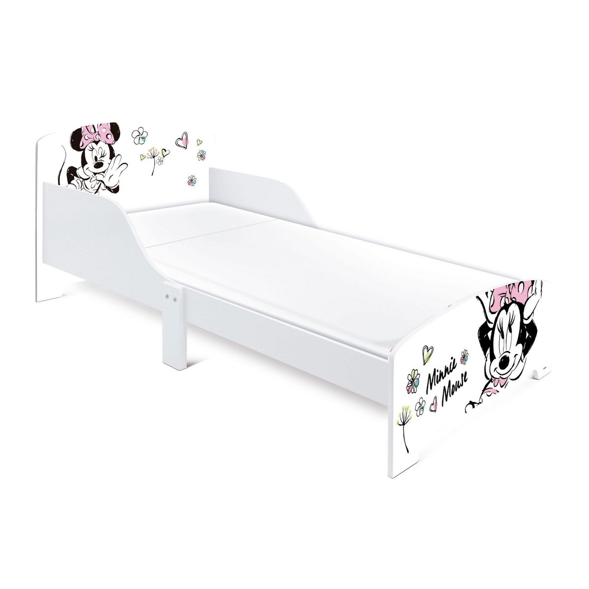 Lit enfant Minnie - MDF blanc blanc, EDEN