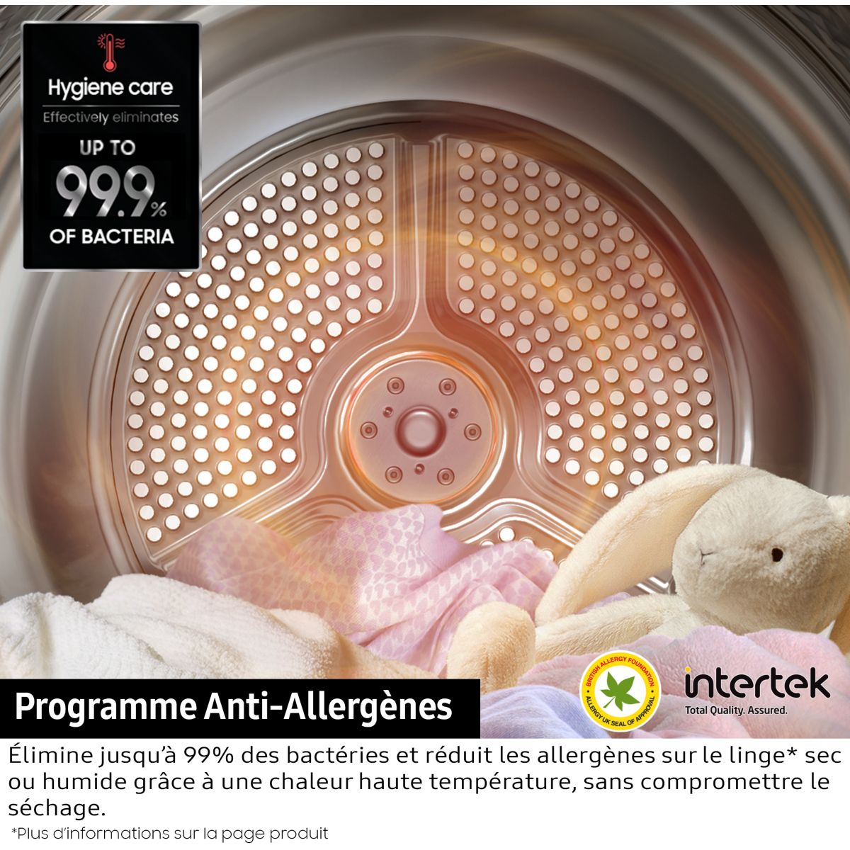 Sèche linge pompe à chaleur DV90DG52A0AB noir, SAMSUNG