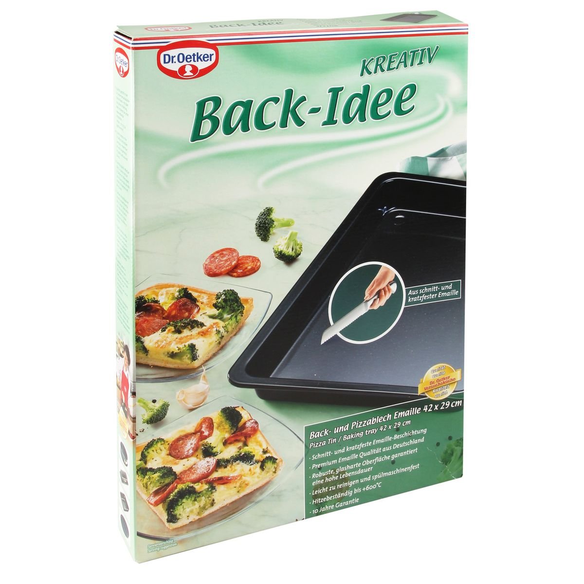 Plat cuisson pizza au four BACK-IDEE KREATIV noir, DR OETKER