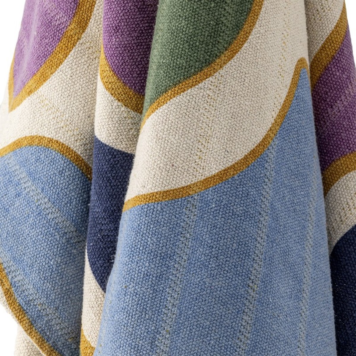 Plaid motif graphique coton recyclé Salacia multicolore, BLOOMINGVILLE