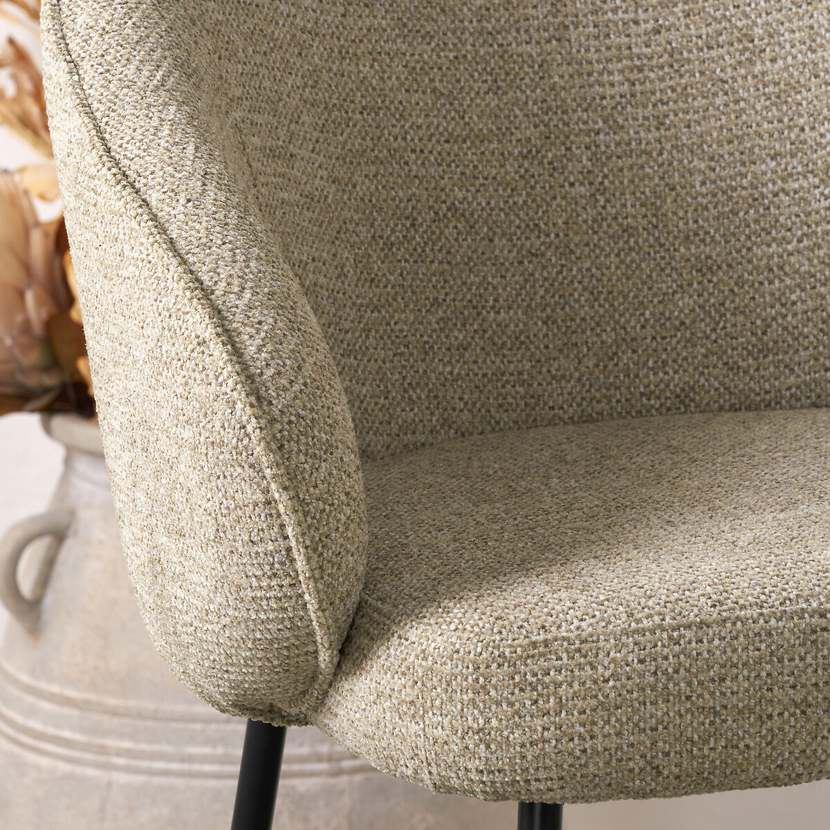 Kinley Chenille & Metal Tub Bar Stool mocha, SO'HOME