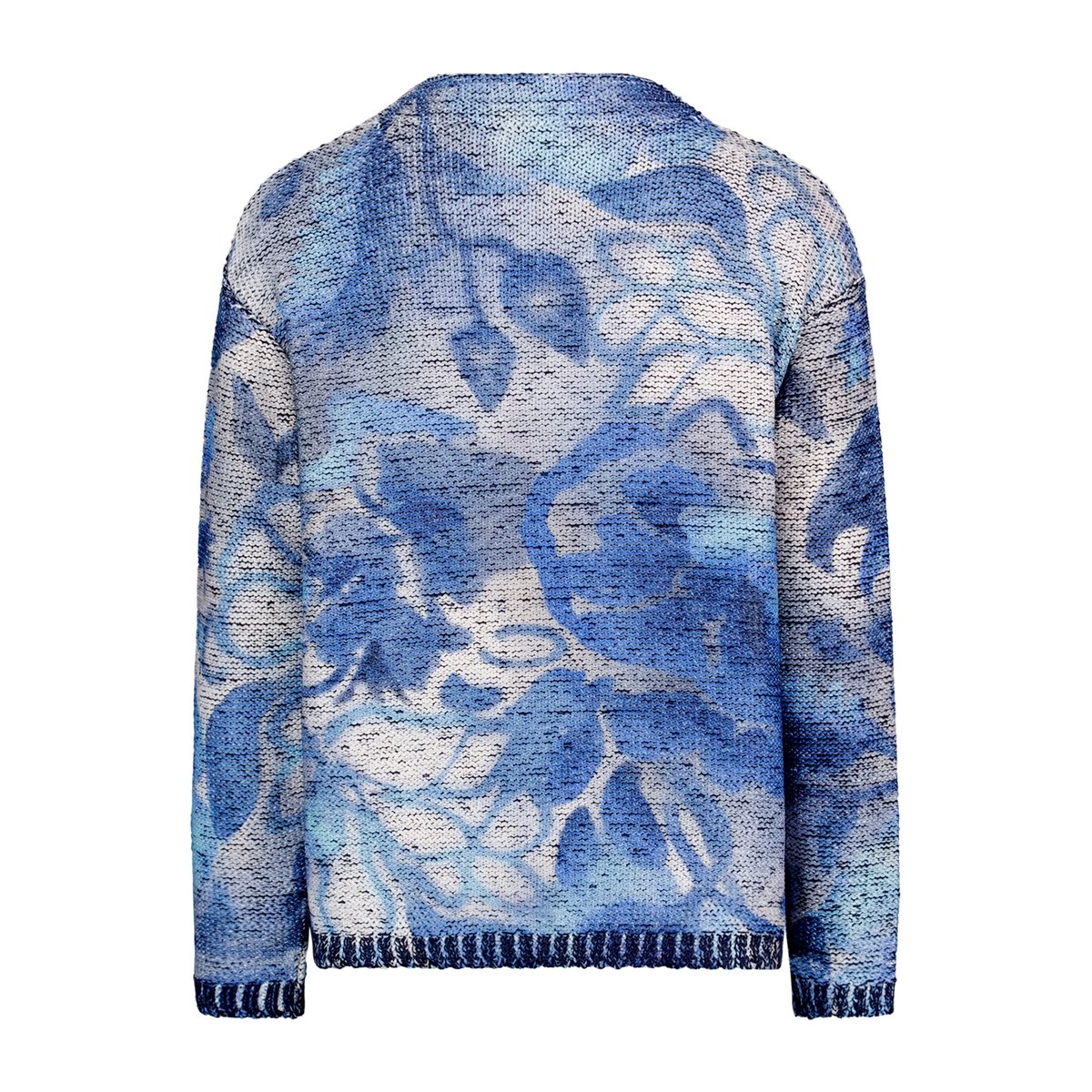Pull-over en grosse maille à imprimé bleu/bleu, BETTY BARCLAY