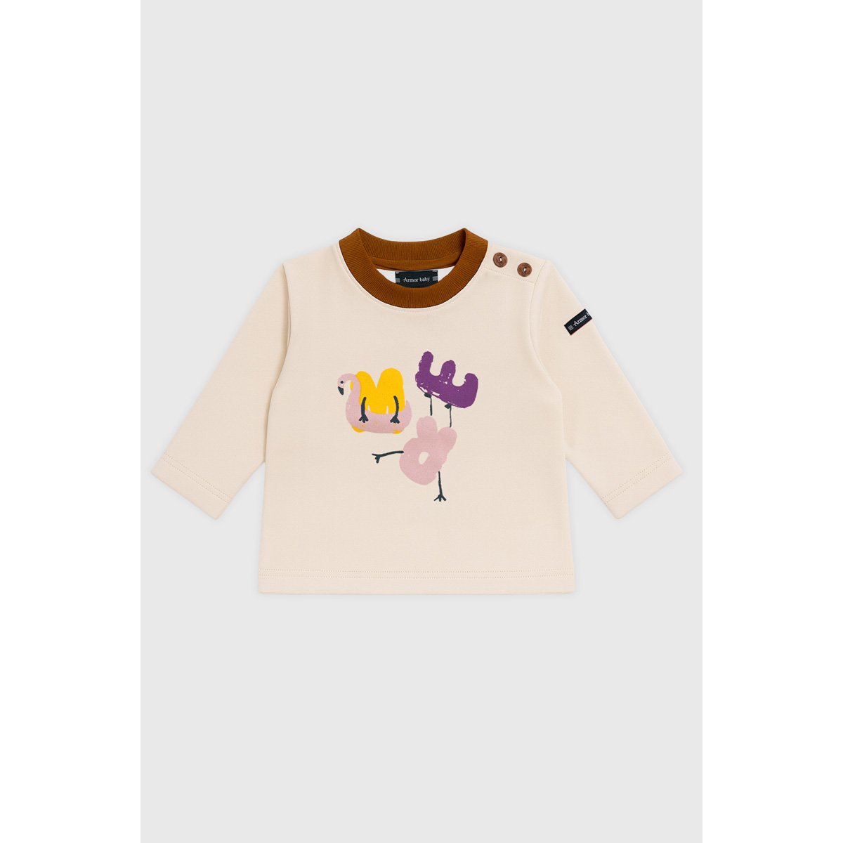 Pyjama en coton épais BABY nature/caramel café, ARMOR-LUX