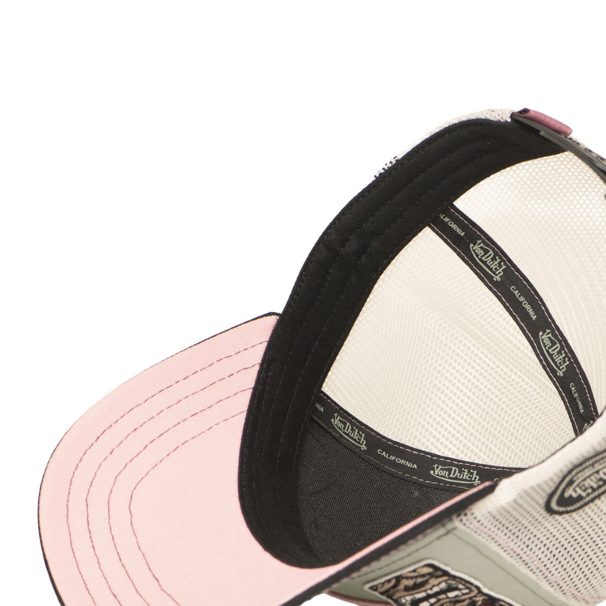 Casquette Trucker Patches gris clair/vert pâle/noir/beige, VON DUTCH