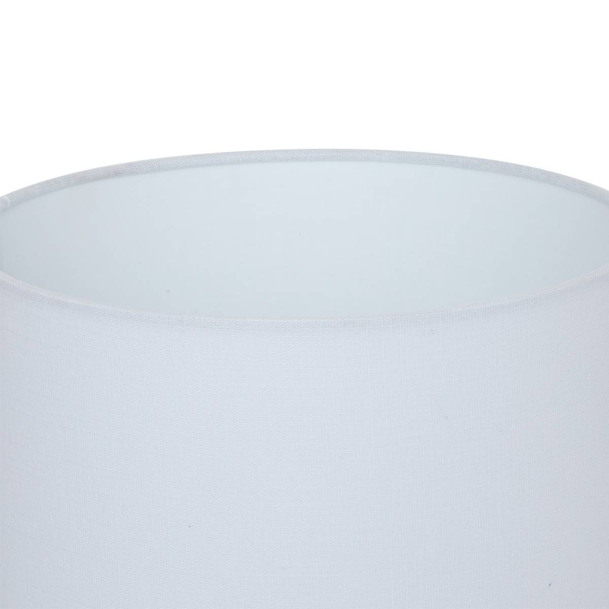Lampe à poser en béton texturé abat-jour en tissu FERNAN blanc, ATMOSPHERA