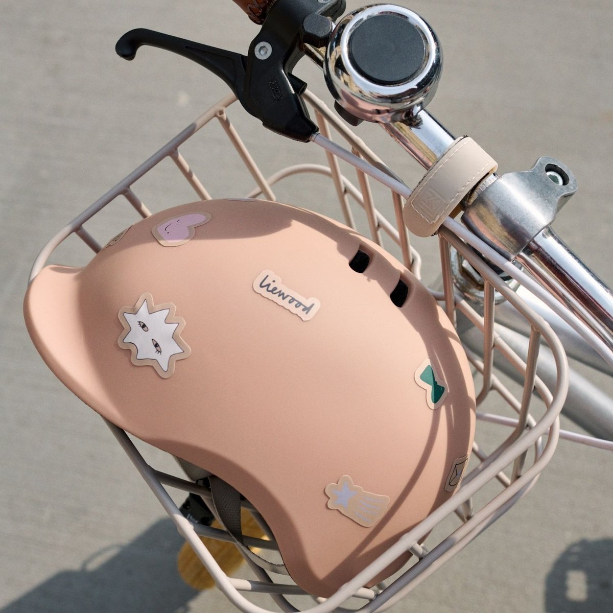Casque de vélo Milly rose, vert, blanc, LIEWOOD
