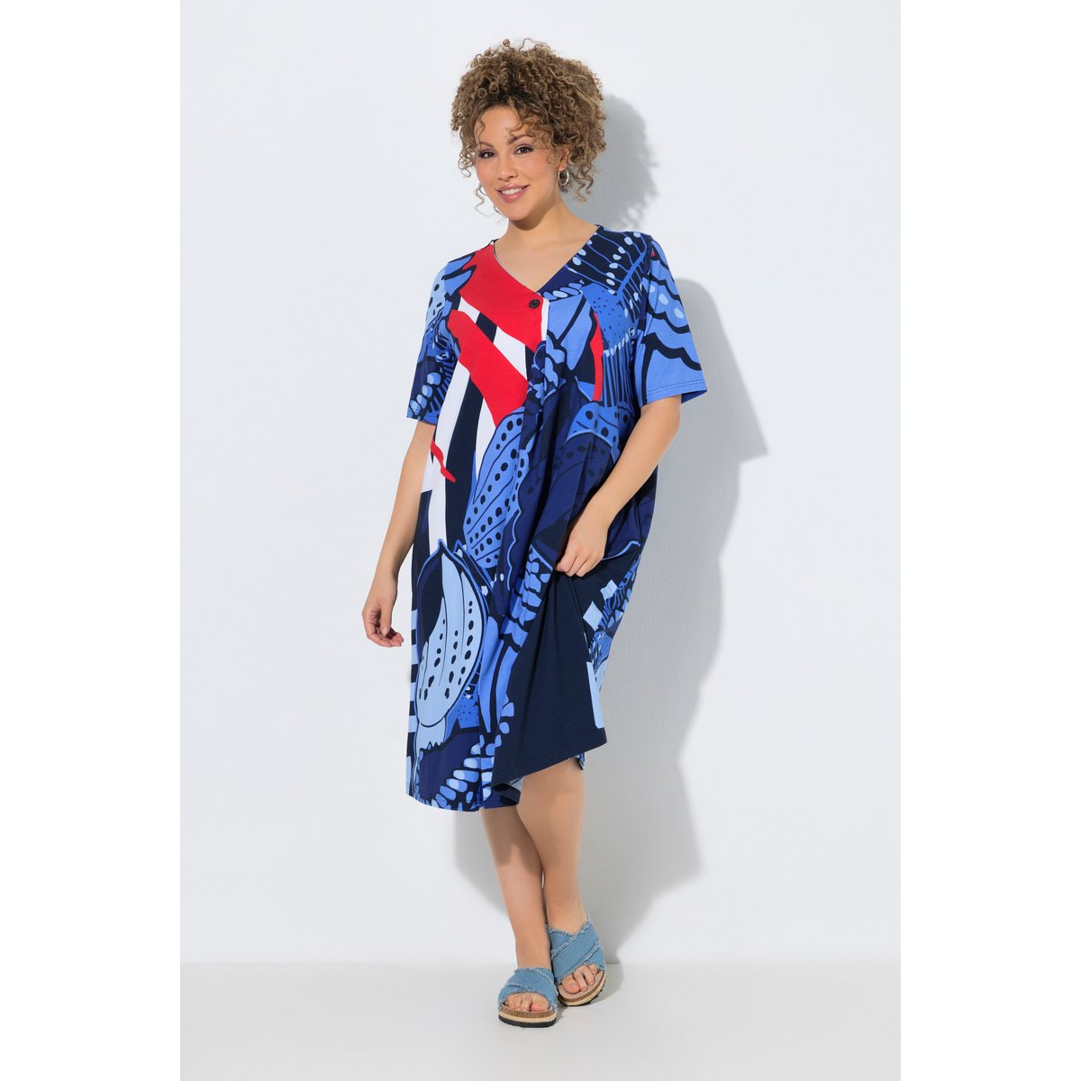 Robe midi avec poches marine, ULLA POPKEN