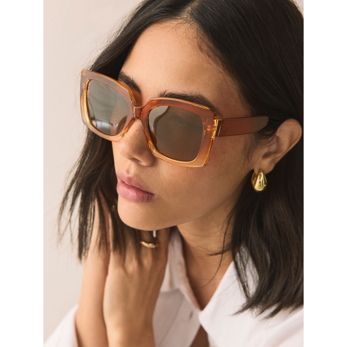 Lunettes de soleil carrées orange, NEXT