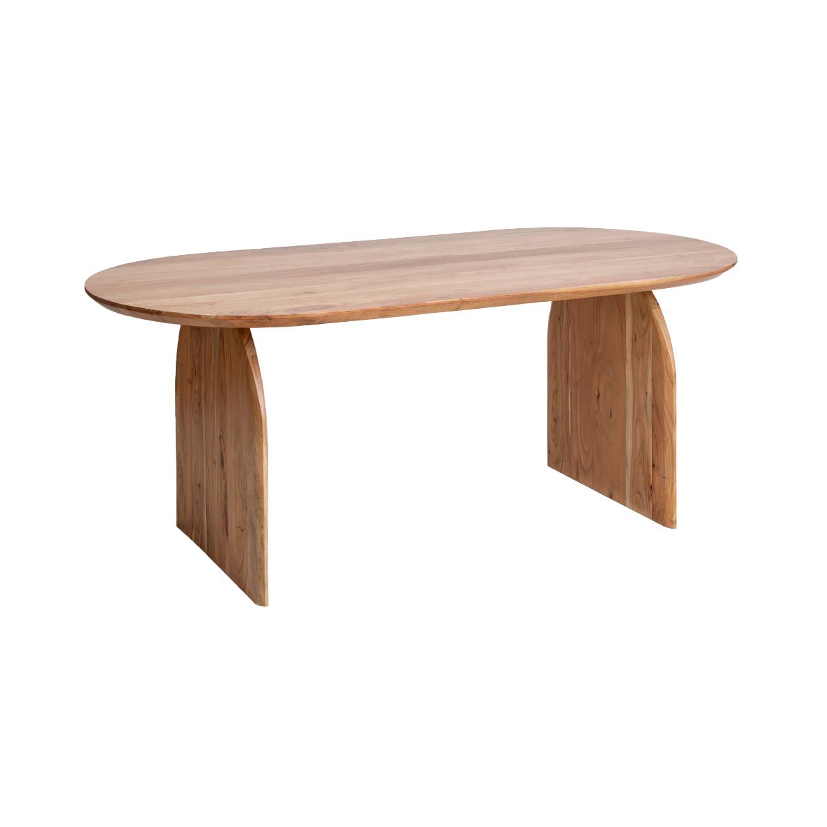 Table à manger en bois d'acacia PAULO bois clair, MADE IN MEUBLES