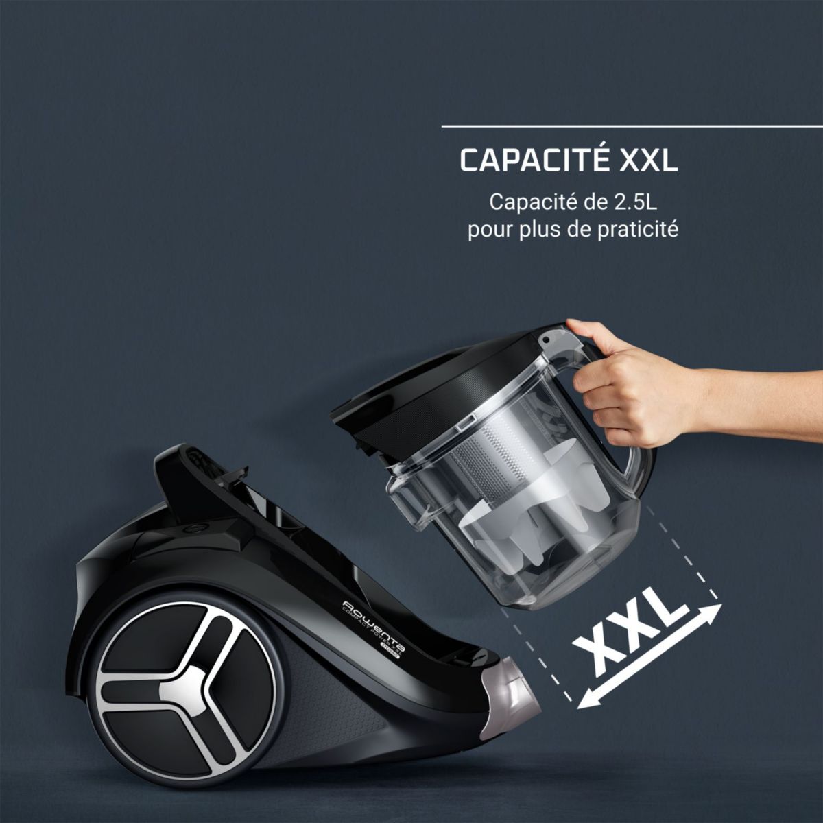 Aspirateur sans sac Compact Cyclonic Power XXL RO4B25EA couleur unique, ROWENTA