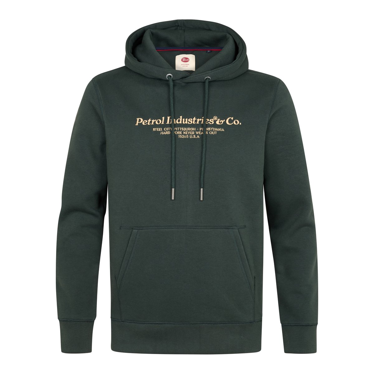 Sweat à capuche raglan imprimé cedarwood vert deep green, PETROL INDUSTRIES