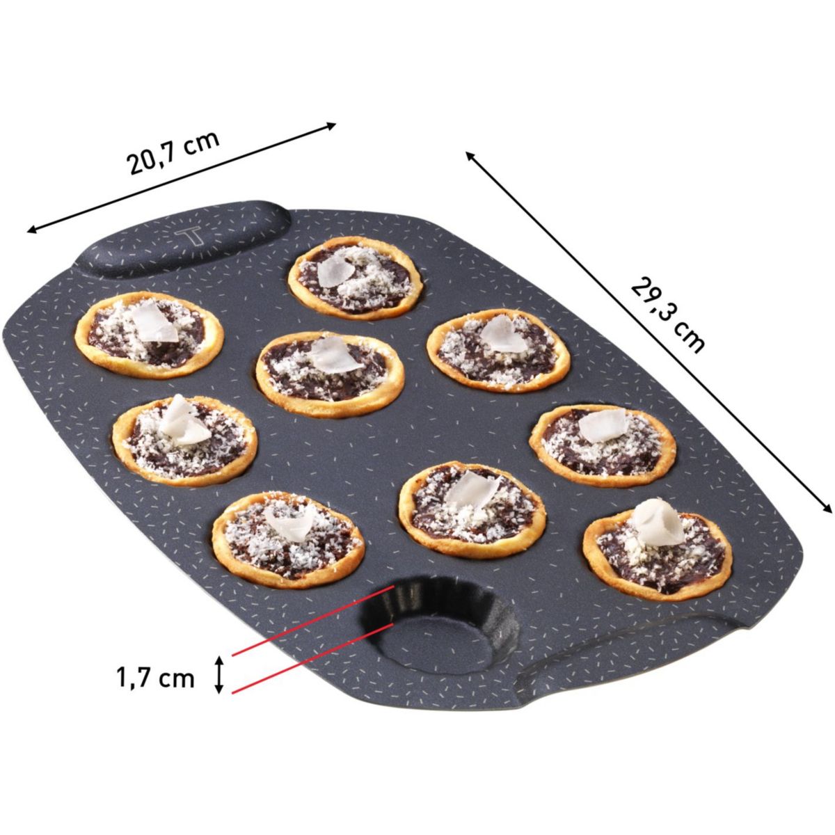 Moule à tartelette Perfectbake tartelettes noir, TEFAL