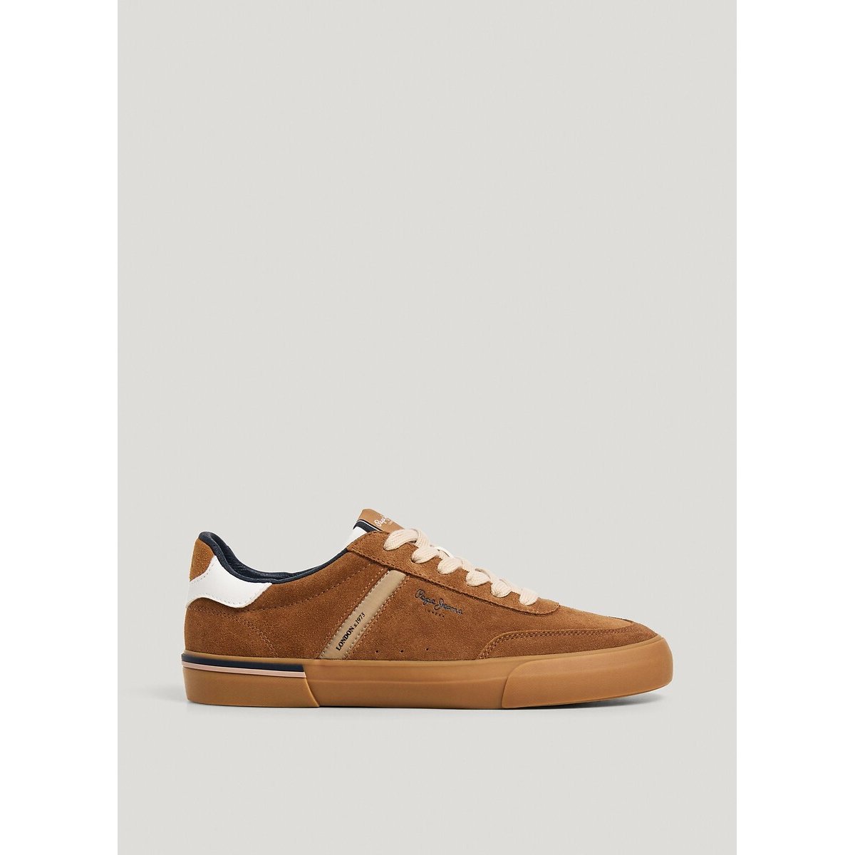 Baskets en cuir suédé KENTON SUEDE camel, PEPE JEANS