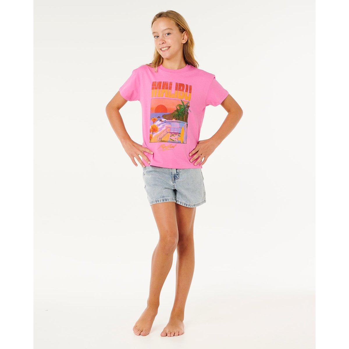 T-shirt Hayley O Relaxed fille super rose, RIP CURL