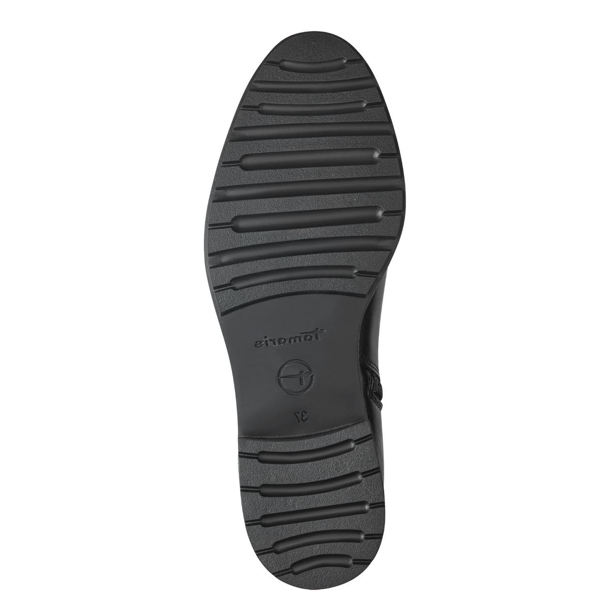 Bottes cavalières élastiquées, en cuir noir, TAMARIS