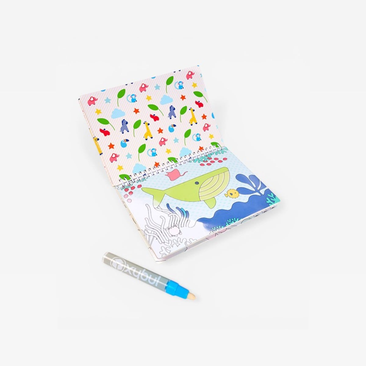 Cahier de coloriage magique à l'eau blanc, OXYBUL