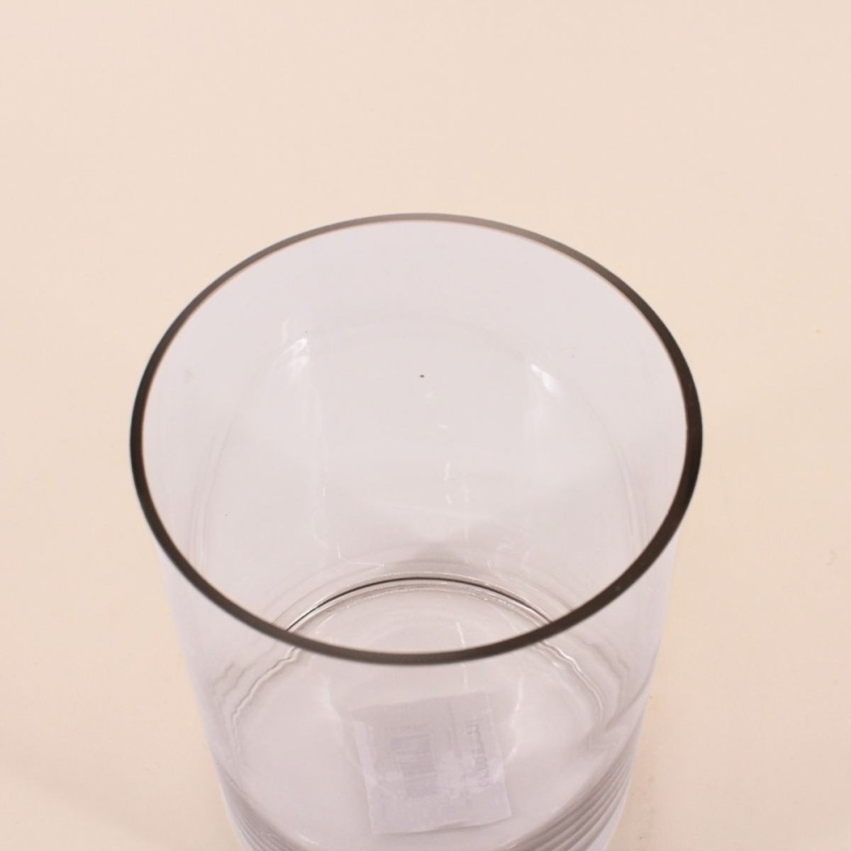 Vase cylindrique en verre, H20cm transparent, ORNAMI
