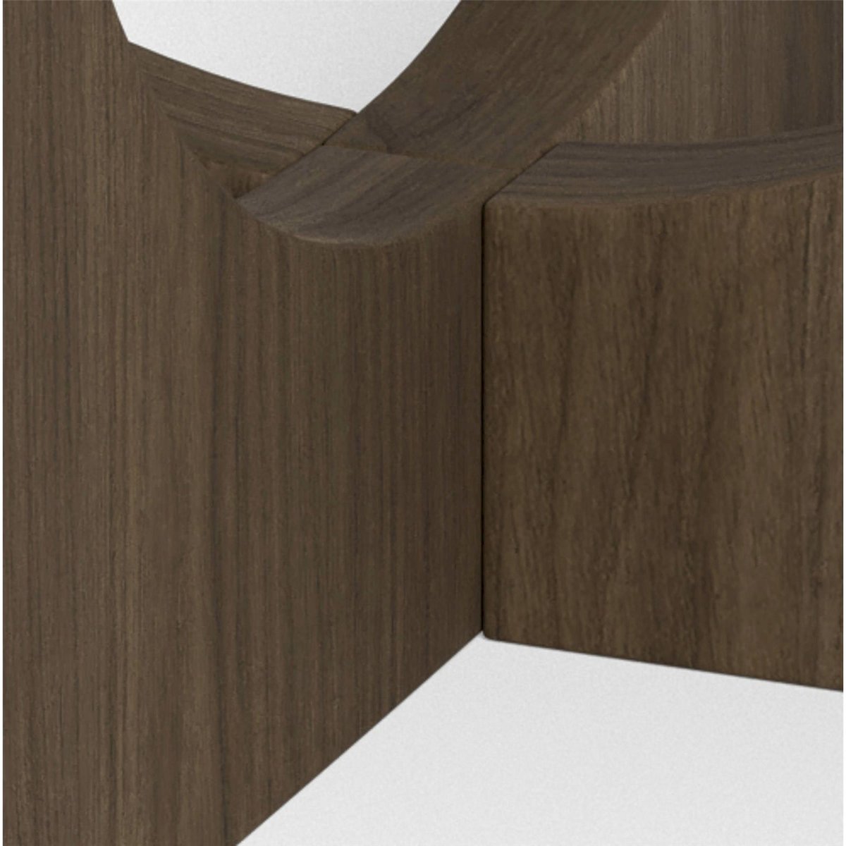 Table basse ronde en marbre DORSETT beige marbré et bois foncé, RECOLLECTION