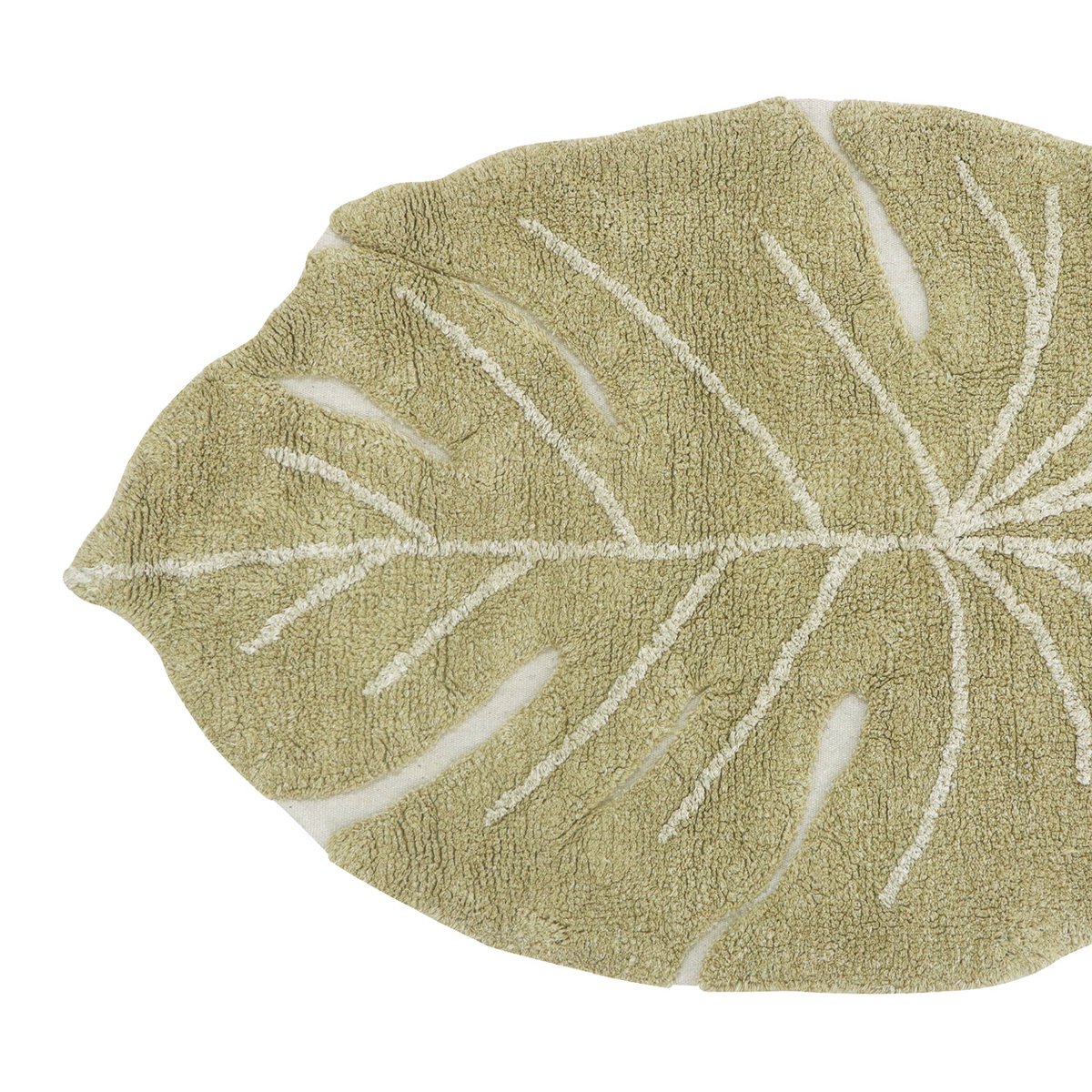 Tapis Rectangulaire en coton Mini Monstera MINI ONES vert, LORENA CANALS